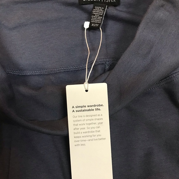 Eileen Fisher NWT Tencel/ Lyocell Corn flower Blue Leggings - XS - Picture 2 of 6